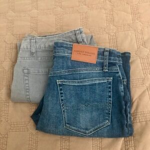 Liz Claiborne Gray Denim Capris & Lucky Brand Bermuda Denim Shorts